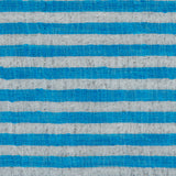 Malibu Blue/White Candy Striped Crinkled Organdy