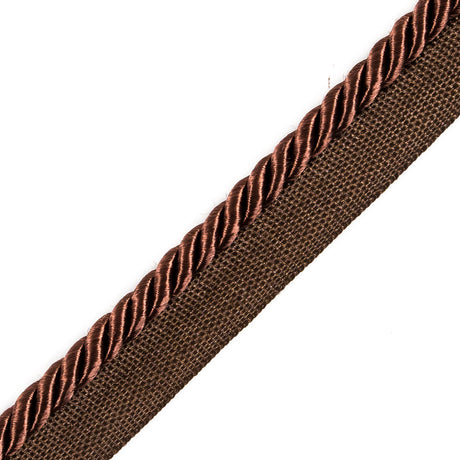 Chocolate Cotton Blend Twisted Cord Trim - 0.25"