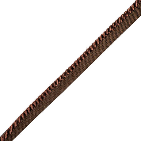 Chocolate Cotton Blend Twisted Cord Trim - 0.25"