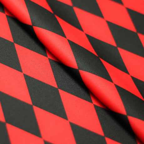 Harlequin Polyester Spandex Fabric - Diamond Print, Assorted Colors, 58-60" Width (1 Yard)