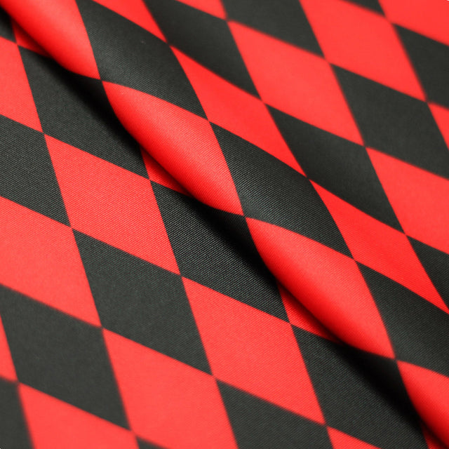 Harlequin Polyester Spandex Fabric - Diamond Print, Assorted Colors, 58-60" Width (1 Yard)