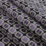 Violet/Amaranth Purple Geometric Blended Woven