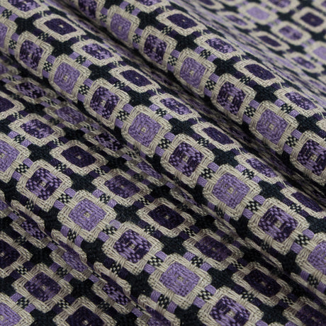Violet/Amaranth Purple Geometric Blended Woven