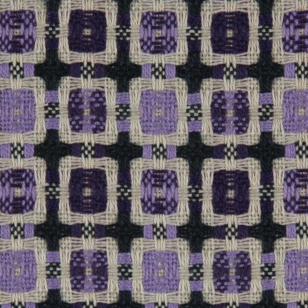 Violet/Amaranth Purple Geometric Blended Woven