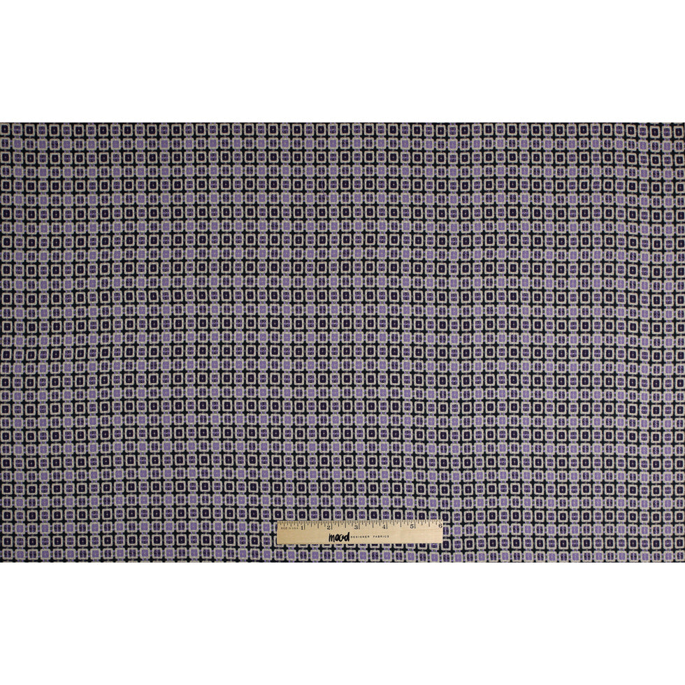 Violet/Amaranth Purple Geometric Blended Woven