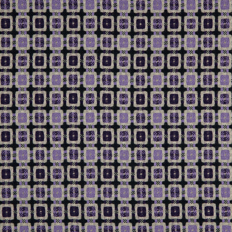 Violet/Amaranth Purple Geometric Blended Woven