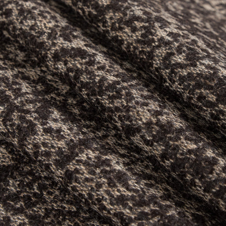 Turkish Coffee/White Swan Spotted Wool Boucle