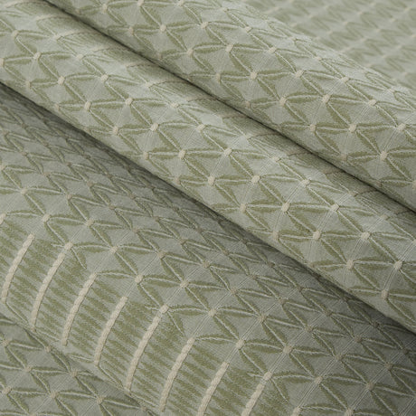 Whisper Green Textural Chevron Striped Woven