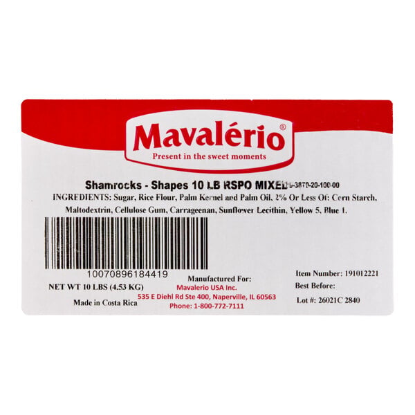 Mavalerio Shamrock Sprinkles 10 lb.
