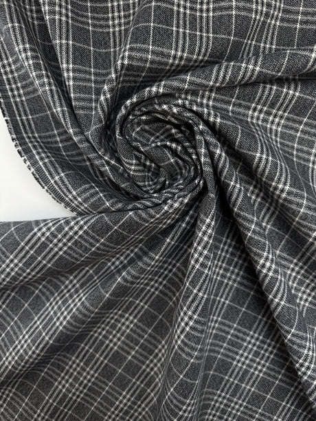 Cotton Twill Checked Jacket Fabric