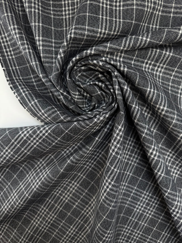 Cotton Twill Checked Jacket Fabric