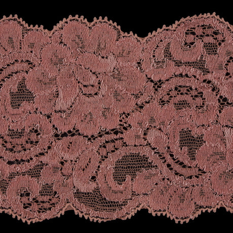 Salmon Stretch Lace Trim - 3.5"