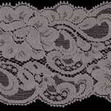 Gray Stretch Lace Trim - 3"