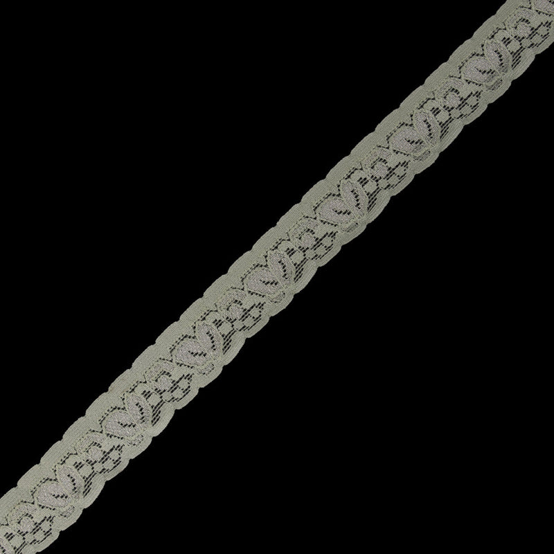 Pale Green Stretch Lace Trim - 1"