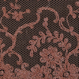 Tan Floral Embroidery on Mesh 3"