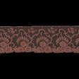 Tan Floral Embroidery on Mesh 3"