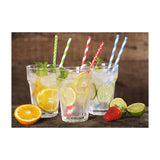 Packnwood Durable Unwrapped Lime Green & White Polka Dot Paper Straws, .2" Dia. x 7.75", Case of 3000