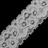 White Stretch Lace Trim - 1.25"