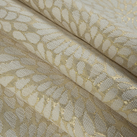Metallic Ivory/Natural Classical Polyester Jacquard/Brocade