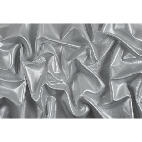 Metallic Polyester Lame - Silver and White