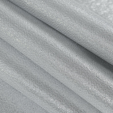 Metallic Polyester Lame - Silver and White
