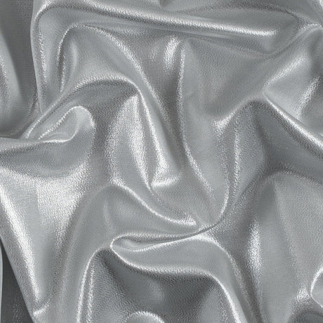 Metallic Polyester Lame - Silver and White