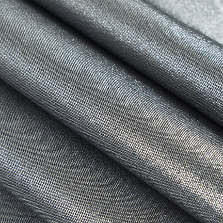 Metallic Polyester Lame - Silver and Black