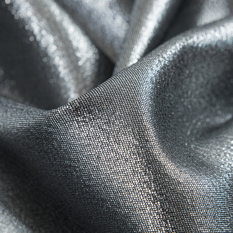 Metallic Polyester Lame - Silver and Black