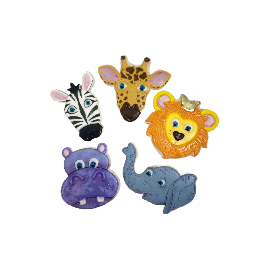 Jungle Safari Animal Faces Cookie Cutter 5 Pc Set HS0446