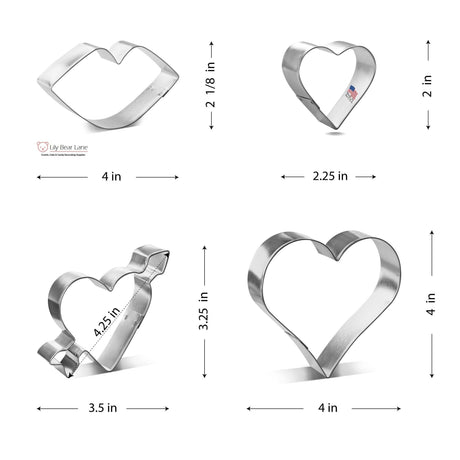 Kiss From The Heart Cookie Cutters 5 Pc Set HS0470