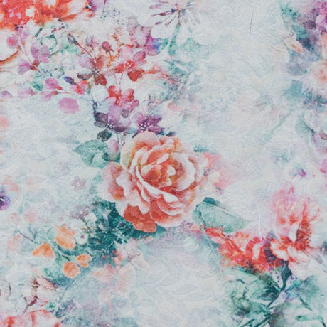 Grenadine and Birch Digitally Printed Floral Jacquard