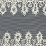 White and Gold Embroidery on Mesh - 10"