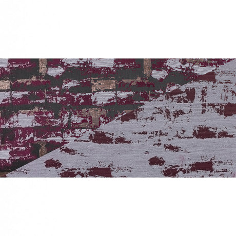 Maroon and Copper Abstract Metallic Jacquard