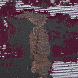 Maroon and Copper Abstract Metallic Jacquard