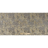 Khaki, Cream and Steel Gray Abstract Floral Metallic Brocade/Jacquard