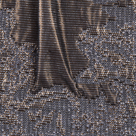 Metallic Nude and Gray Abstract Brocade