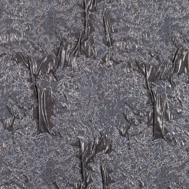 Metallic Nude and Gray Abstract Brocade