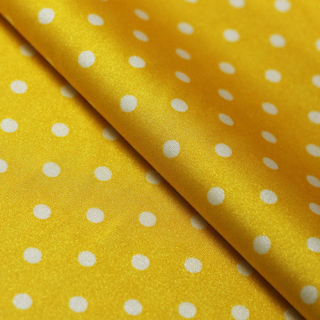 Polka Dots Nylon Spandex Fabric - Multiple Colors Small White Dots, 58/60" Width (1 Yard)