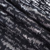 Black and Metallic Beige Ikat Brocade