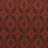 Rust and Coffee Geometric Brocade