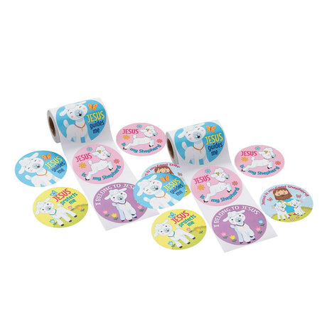 Religious Good Shepherd Sticker Roll 100 Pc