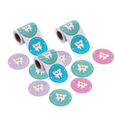 2 1/2" Official Tooth Fairy Seal Sticker Roll 100 Pc