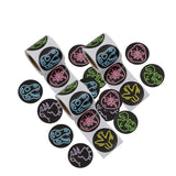 1 1/2" Glow in the-Dark Neon Dinosaur Paper Sticker Roll 100 Pc