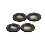 12 Pieces Tortoise Lighter Center Plastic Buttons 15/16 Inch