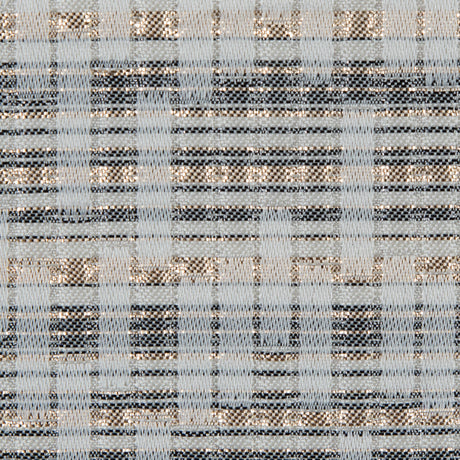 White, Gold and Black Metallic Brocade