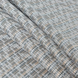 Ivory, Lake Blue and Silver Metallic Brocade