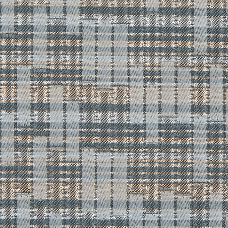 Ivory, Lake Blue and Silver Metallic Brocade