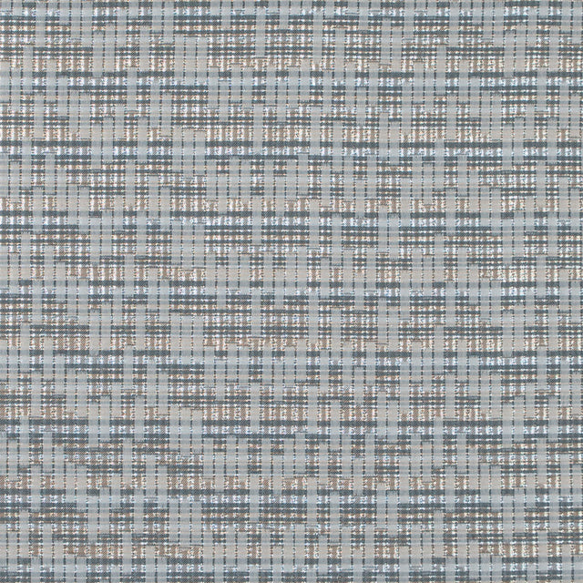 Ivory, Lake Blue and Silver Metallic Brocade