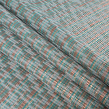 Ivory, Sea Green and Light Coral Metallic Brocade