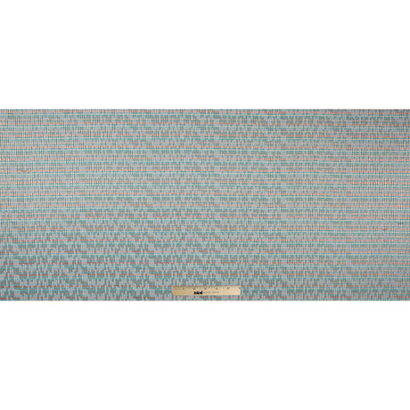 Ivory, Sea Green and Light Coral Metallic Brocade